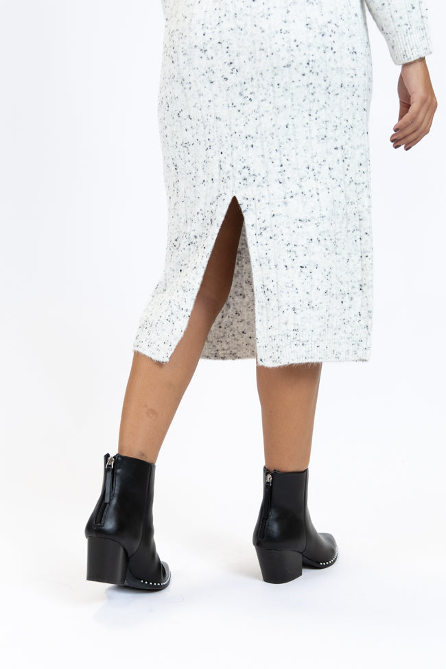 Belong To Me Grey Slub Knit Belted Midi Dress FINAL SALE-Sunny Prom