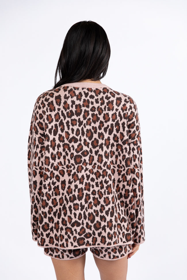 Sign Of The Times Leopard Striped Sweater Set-Sunny Prom