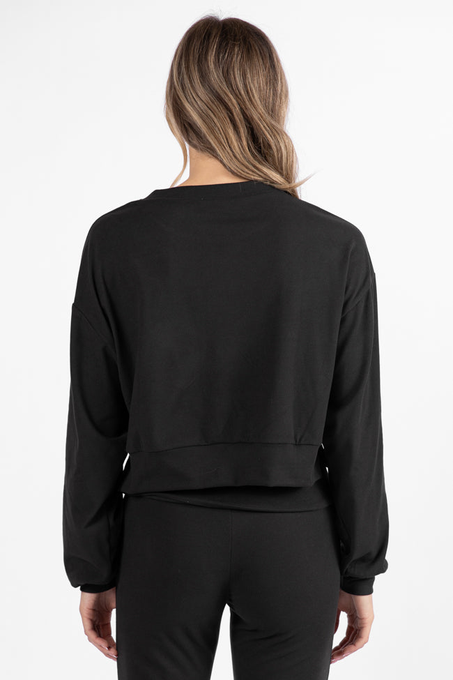 In A Dream Black Super Soft Pullover FINAL SALE-Sunny Prom
