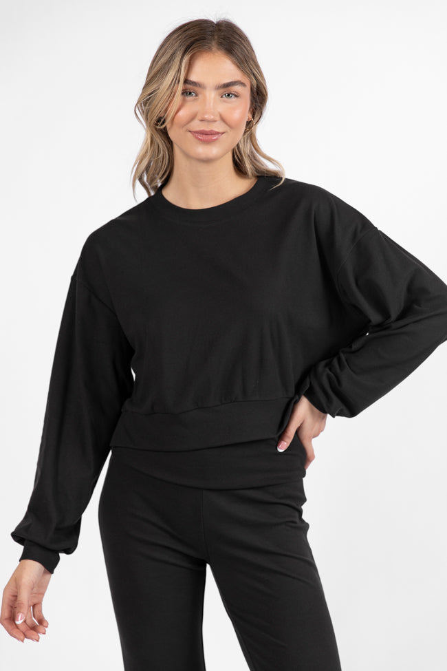 In A Dream Black Super Soft Pullover FINAL SALE-Sunny Prom