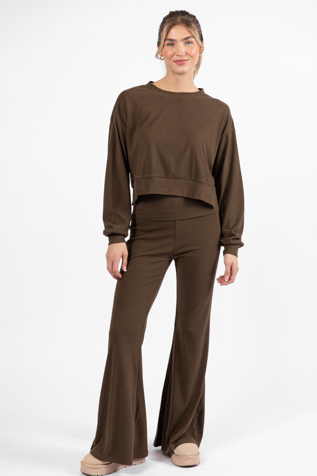 In A Dream Brown Super Soft Pullover FINAL SALE-Sunny Prom