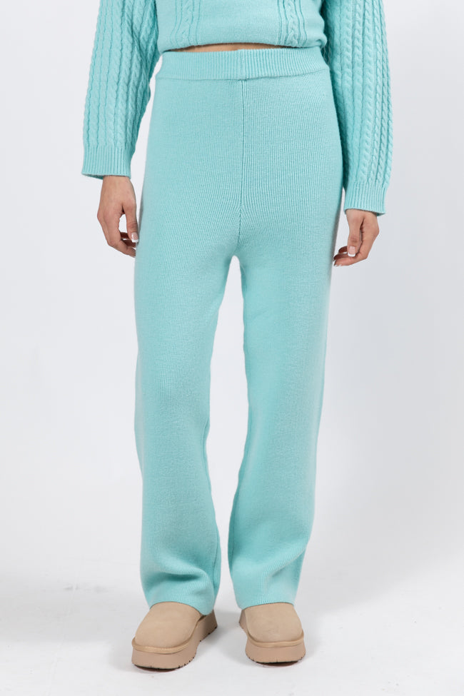 On My List Mint Sweater Lounge Pants FINAL SALE-Sunny Prom
