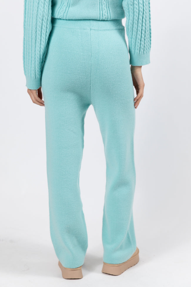 On My List Mint Sweater Lounge Pants FINAL SALE-Sunny Prom