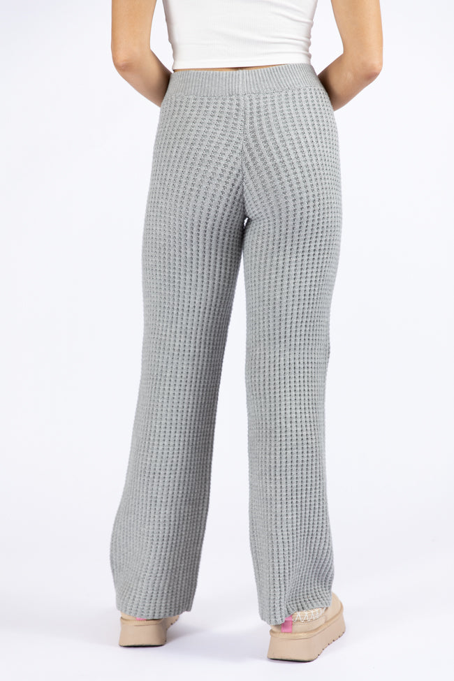 This Is Why Charcoal Thermal Waffle Knit Pants FINAL SALE-Sunny Prom