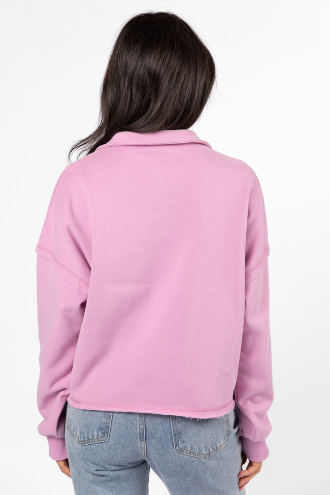 Chill Factor Purple Quarter Zip Pullover Sweatshirt FINAL SALE-Sunny Prom