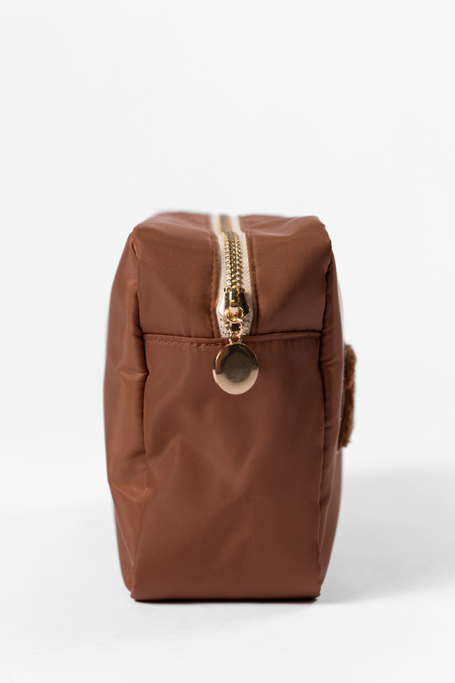 Brown "Makeup" Travel Pouch FINAL SALE-Sunny Prom