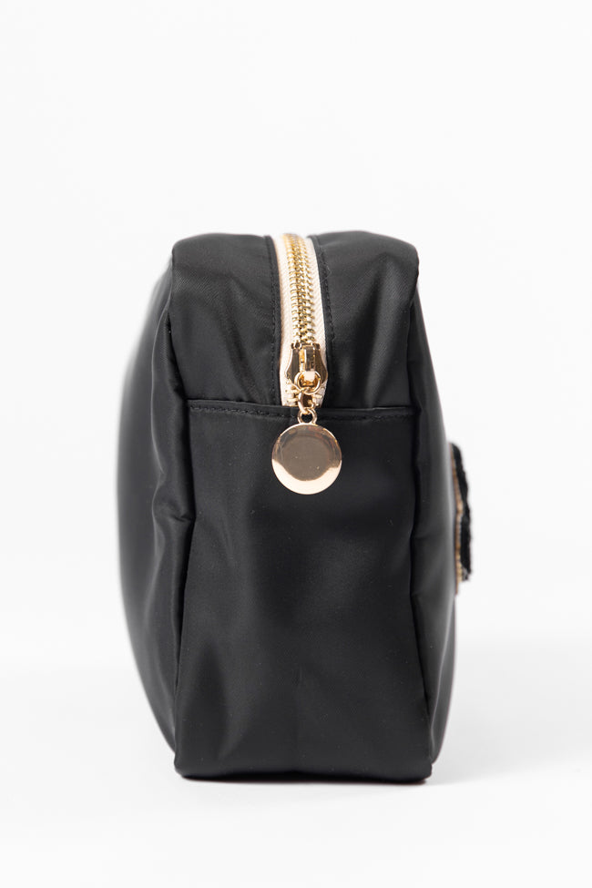 Black "Travel" Travel Pouch FINAL SALE-Sunny Prom