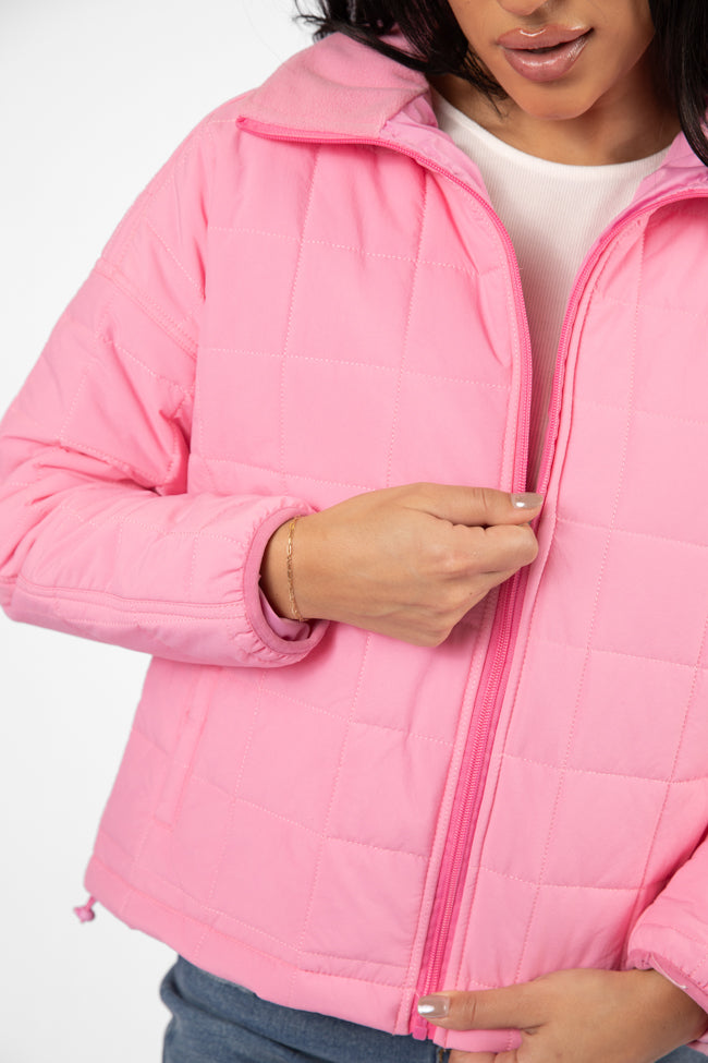 Vail Valley Pink Lightweight Puffer Jacket FINAL SALE-Sunny Prom