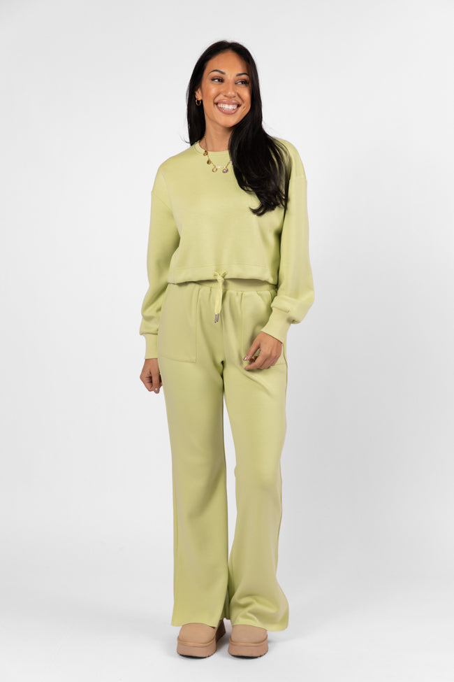 Only One Lime Drawstring Hem Pullover FINAL SALE-Sunny Prom