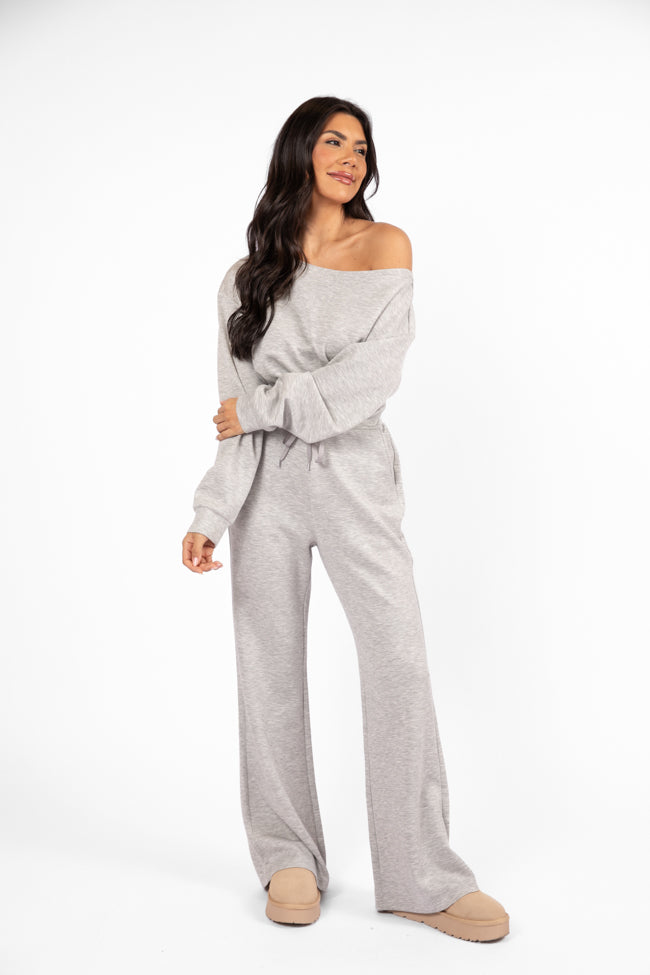 Wear It Out Heather Grey Boat Neck Jumpsuit FINAL SALE-Sunny Prom