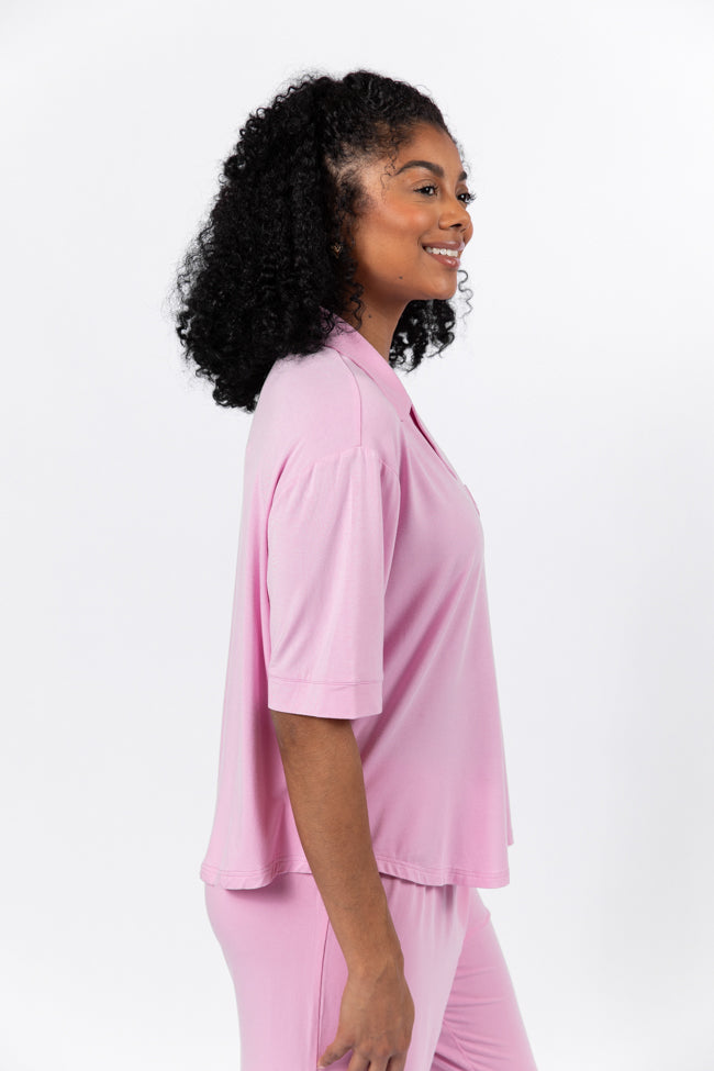 Good To Get Away Pink Bamboo Pajama Set FINAL SALE-Sunny Prom