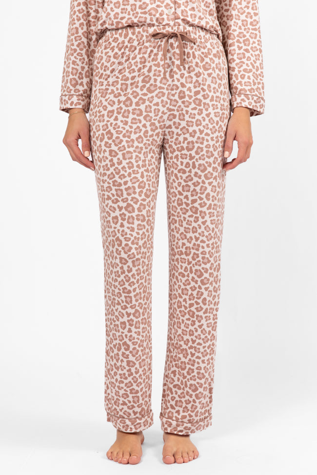 Under The Stars Neutral Leopard Pajama Pants FINAL SALE-Sunny Prom