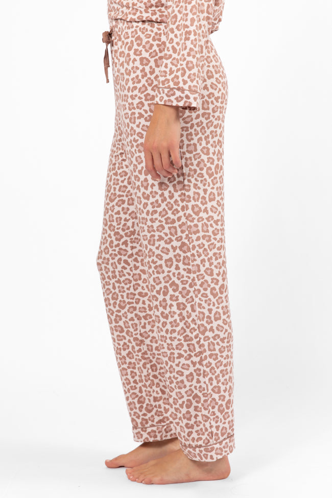 Under The Stars Neutral Leopard Pajama Pants FINAL SALE-Sunny Prom