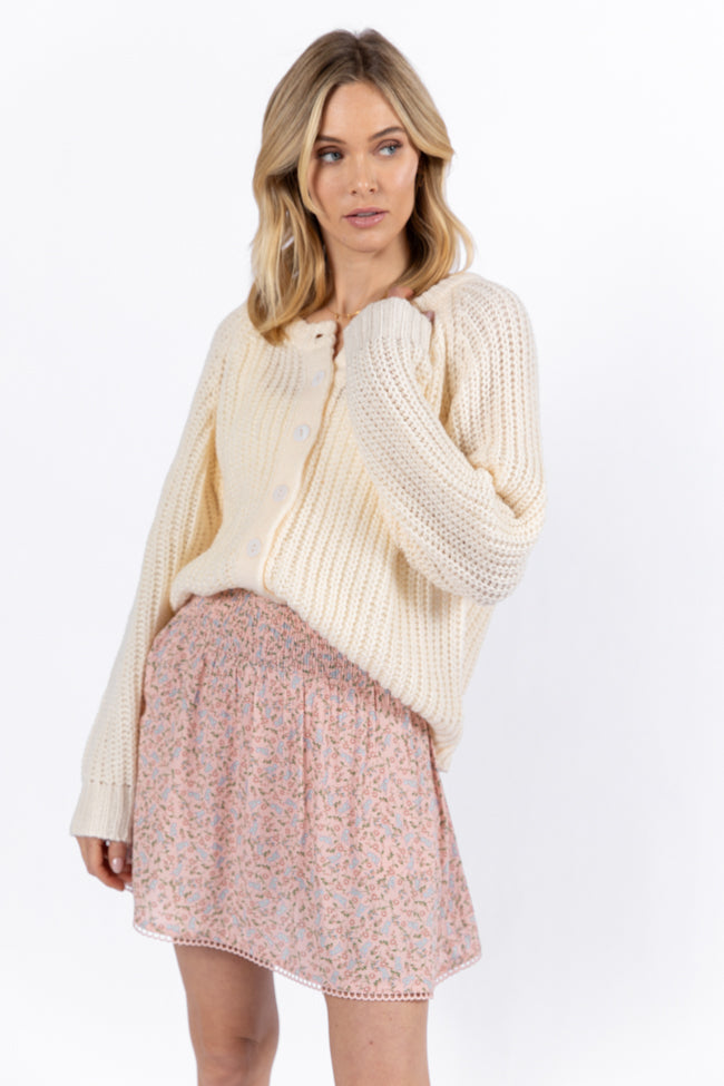Do Me A Solid Cream Button Up Cardigan FINAL SALE-Sunny Prom