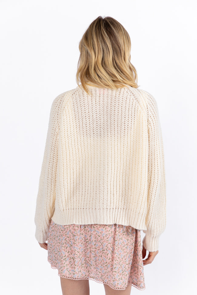 Do Me A Solid Cream Button Up Cardigan FINAL SALE-Sunny Prom