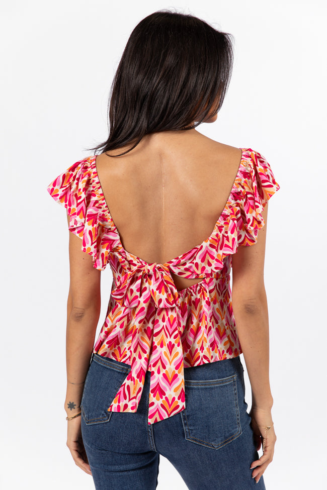 When We Met Multi Print Tie Back Padded Tank FINAL SALE-Sunny Prom