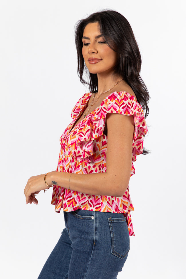 When We Met Multi Print Tie Back Padded Tank FINAL SALE-Sunny Prom