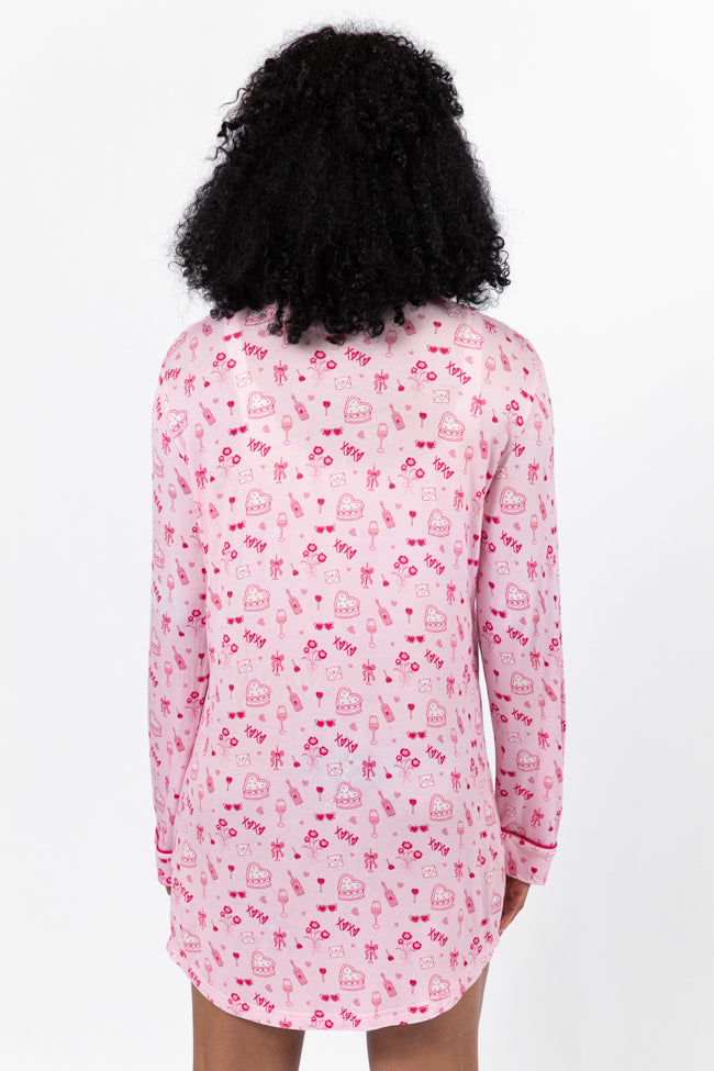 Sleep Tight Valentine's Day Icon Pajama Dress FINAL SALE-Sunny Prom