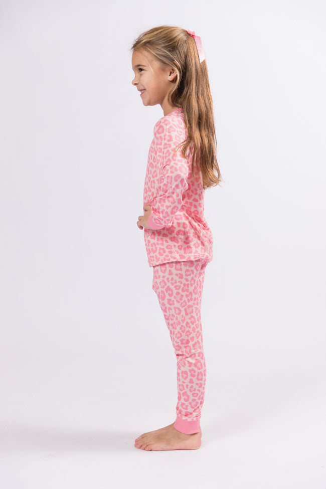 Kid's Sweet Dreams Pink Leopard Pajama Set FINAL SALE-Sunny Prom