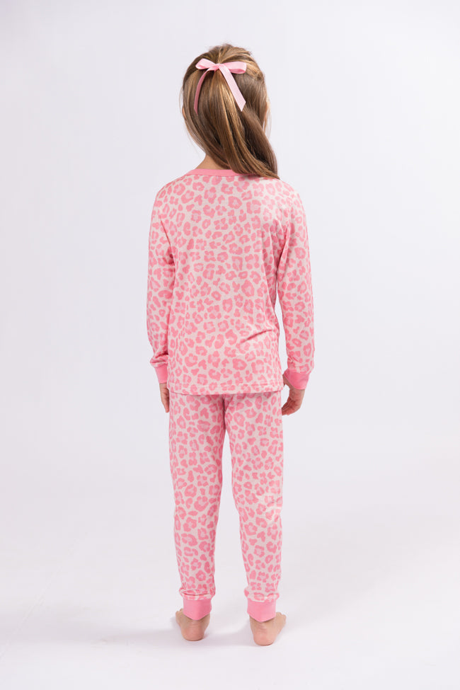 Kid's Sweet Dreams Pink Leopard Pajama Set FINAL SALE-Sunny Prom