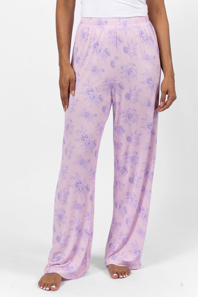 Sweet Dreams In Purple Floral Fantasy Pajama Pants FINAL SALE-Sunny Prom