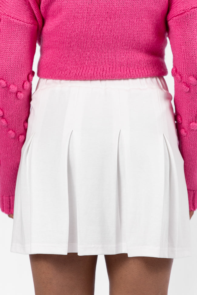 Good Motives Ivory Pleated Knit Skort FINAL SALE-Sunny Prom