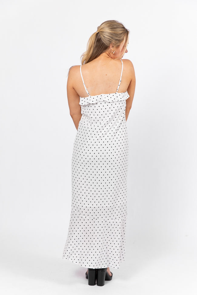 Hold Me Close To Your Heart Print Ivory Midi Dress FINAL SALE-Sunny Prom