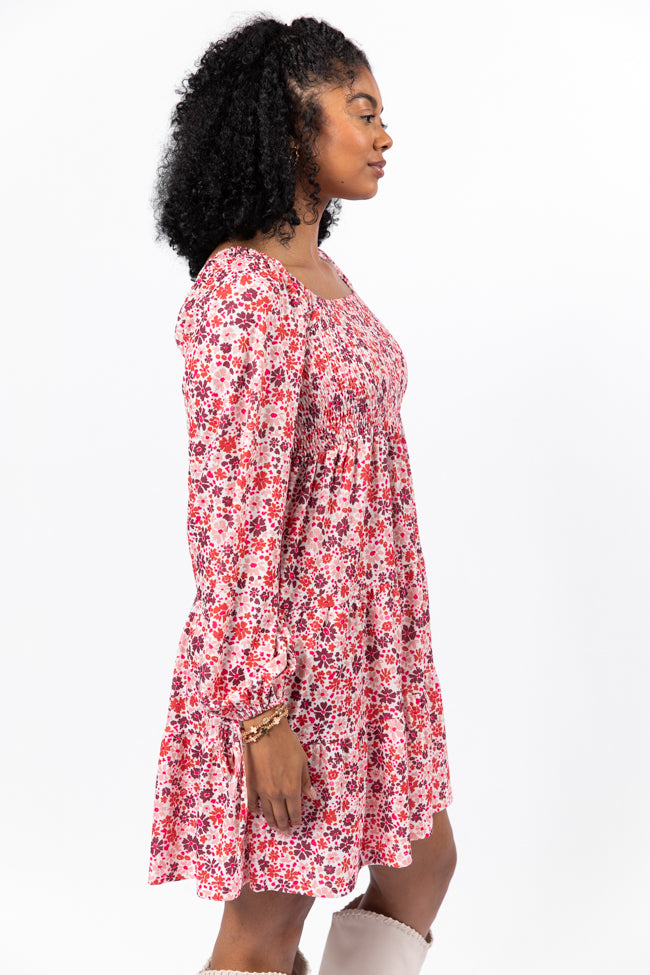 All About You Multi Smocked Knit Floral Dress FINAL SALE-Sunny Prom