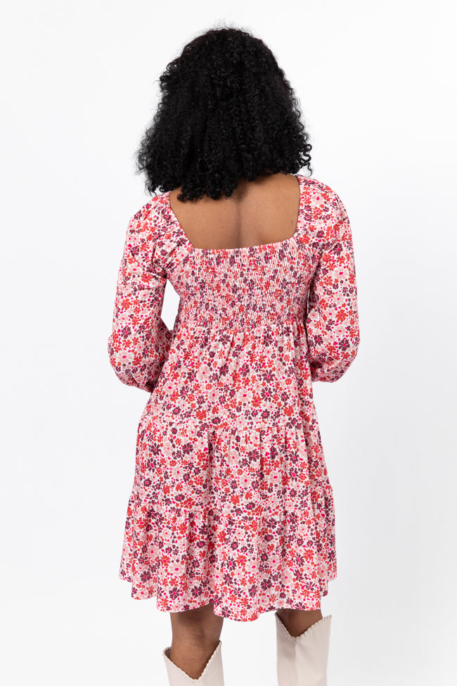 All About You Multi Smocked Knit Floral Dress FINAL SALE-Sunny Prom