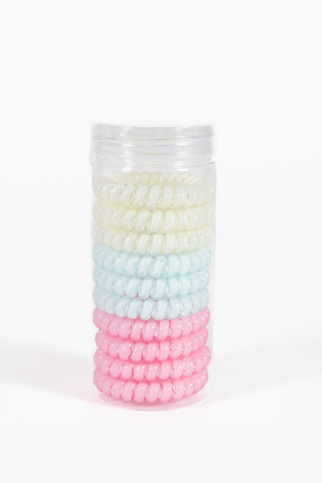 Rainbow Rubber Hair Ties Set FINAL SALE-Sunny Prom