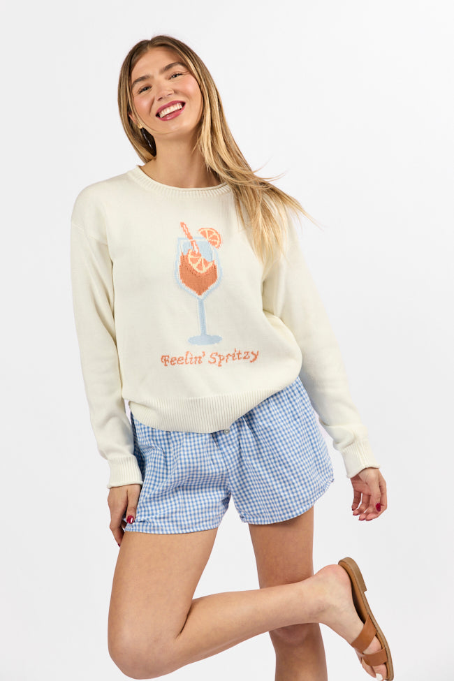 Feelin' Spritzy Ivory Multi Sweater-Sunny Prom