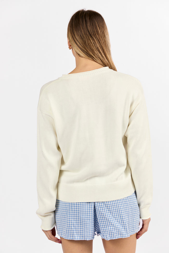 Feelin' Spritzy Ivory Multi Sweater-Sunny Prom