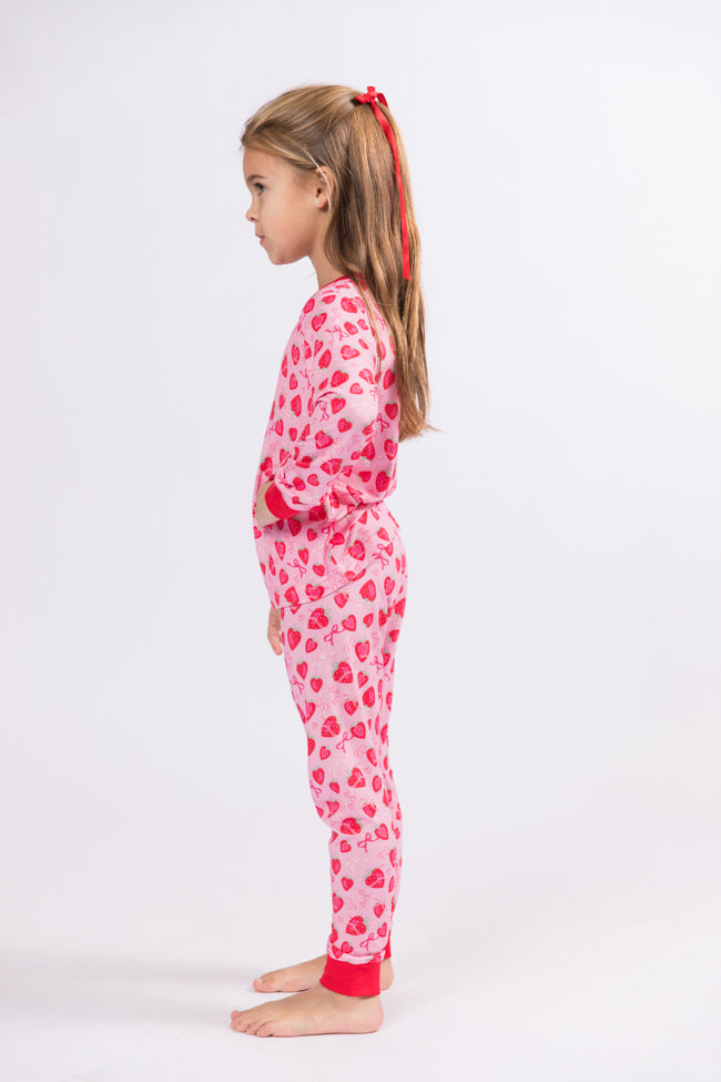 Kid's Sweet Dreams Strawberry Hearts Pajama Set FINAL SALE-Sunny Prom