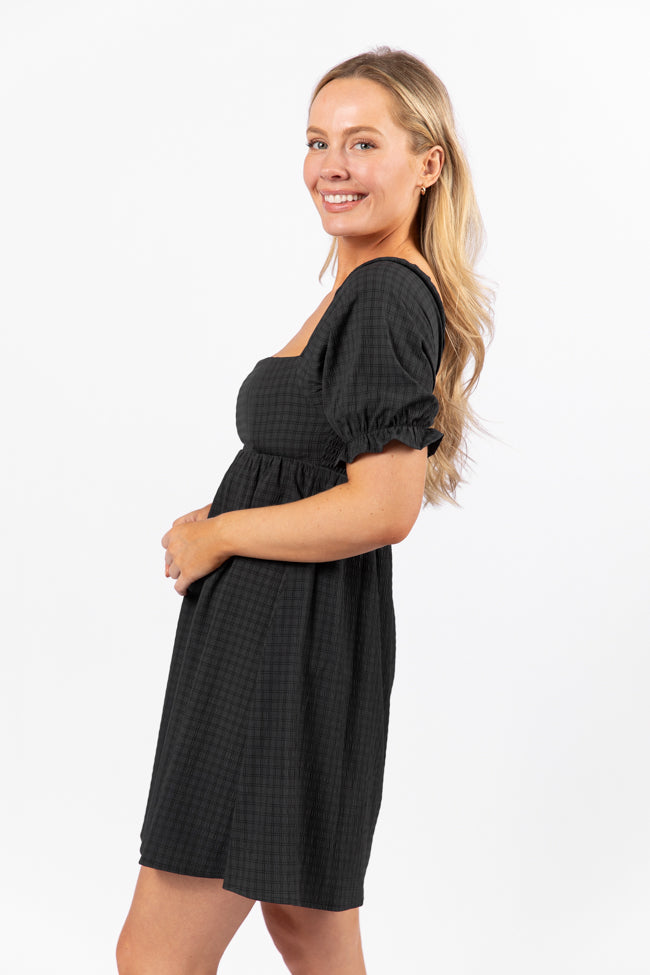 All My Days Black Square Neck Printed Mini Dress FINAL SALE-Sunny Prom