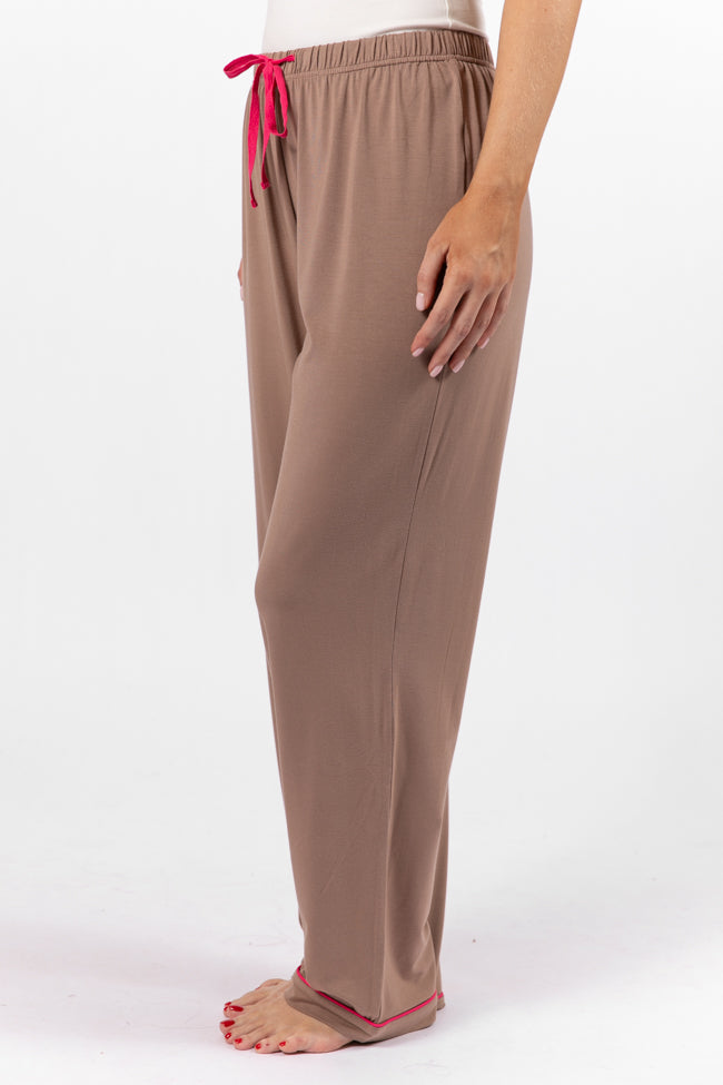 Good To Get Away Brown Pajama Set FINAL SALE-Sunny Prom