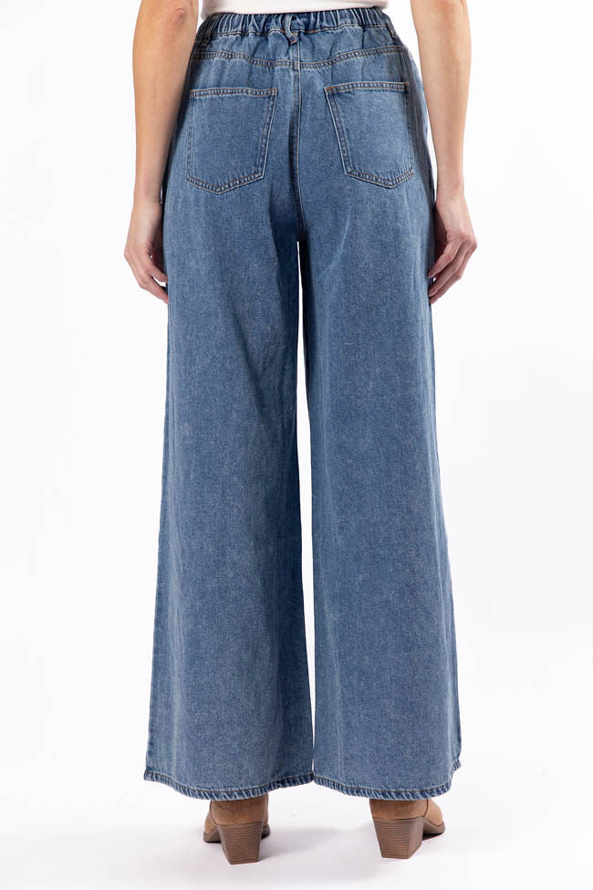 Callahan Drawstring Waist Loose Chambray Pants FINAL SALE-Sunny Prom