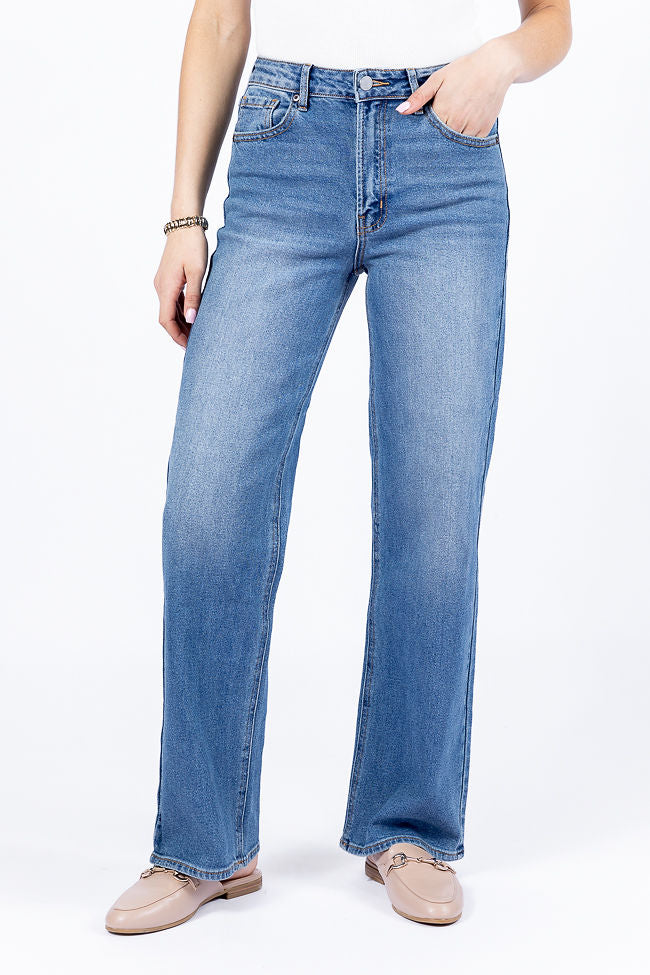 Cosette Medium Wash Relaxed Jeans-Sunny Prom