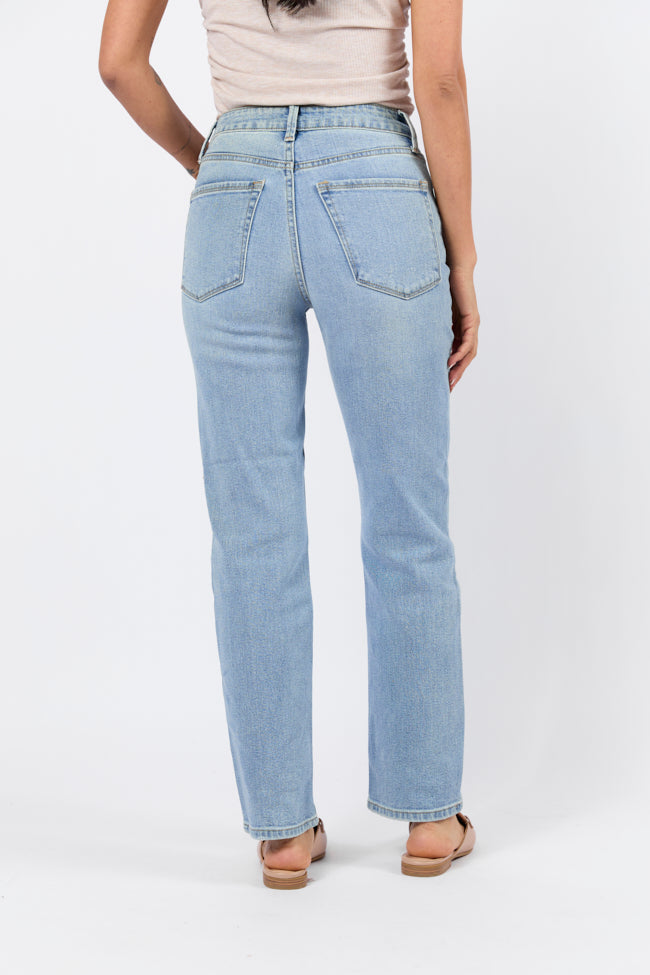 Eden Light Wash Straight Leg Jean SALE-Sunny Prom