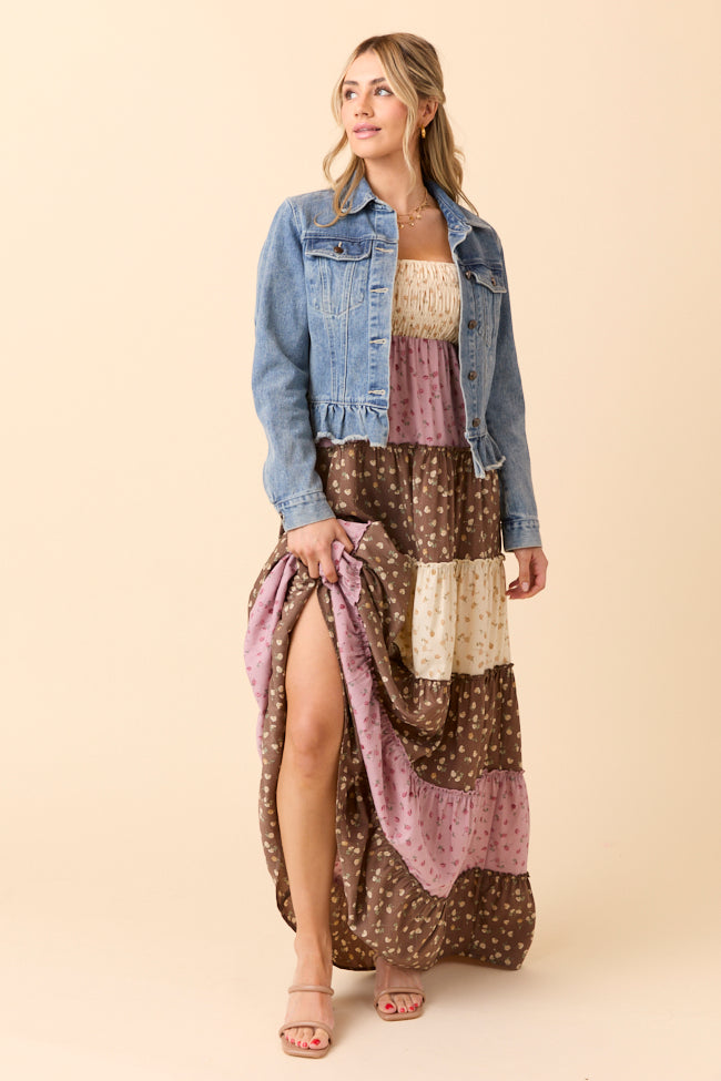 Denim Dreams Light Wash Peplum Detail Denim Jacket-Sunny Prom