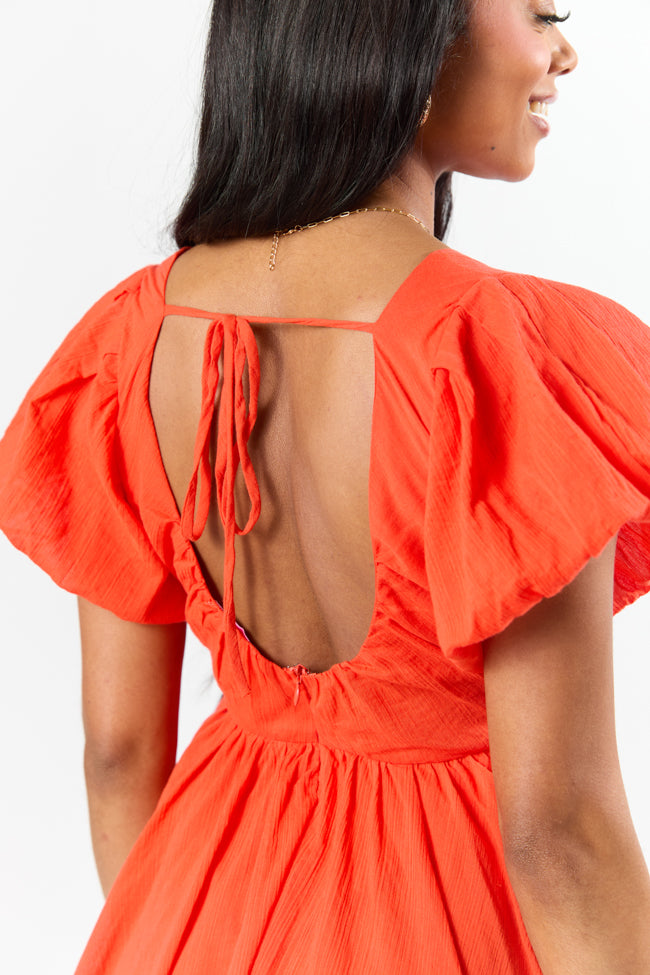 Almost Daylight Red Bubble Hem Mini Dress SALE-Sunny Prom