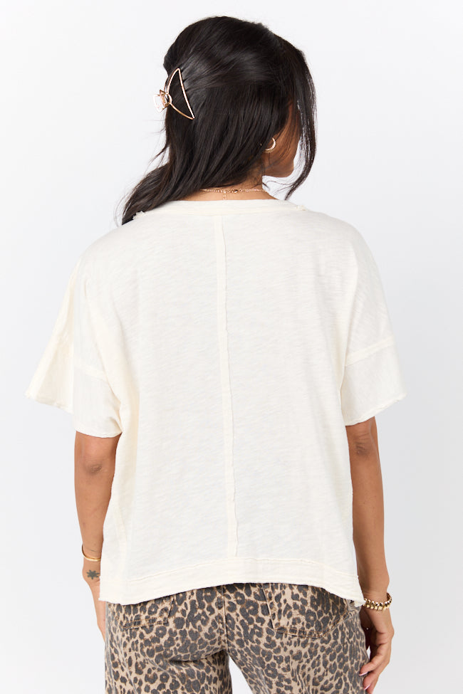 Rooted Essential Cream V-Neck Tee-Sunny Prom