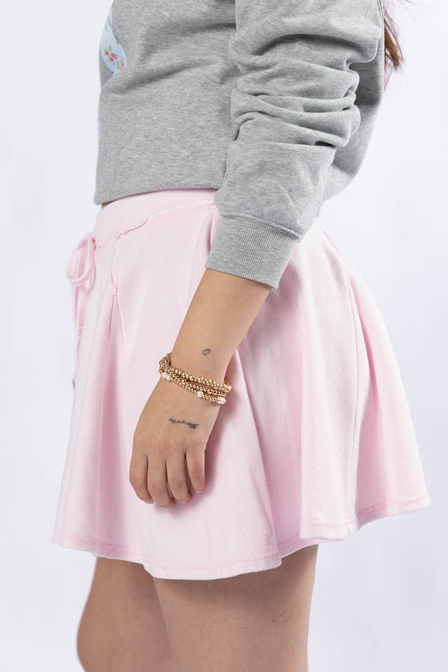 Where To Next Pink Knit Skort SALE-Sunny Prom