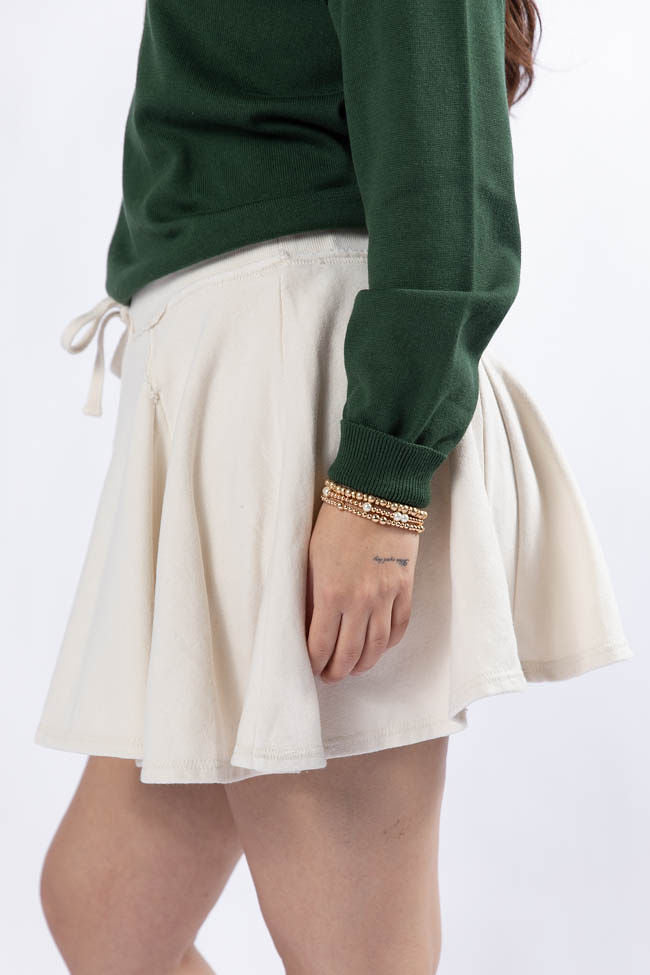 Where To Next Cream Knit Skort SALE-Sunny Prom