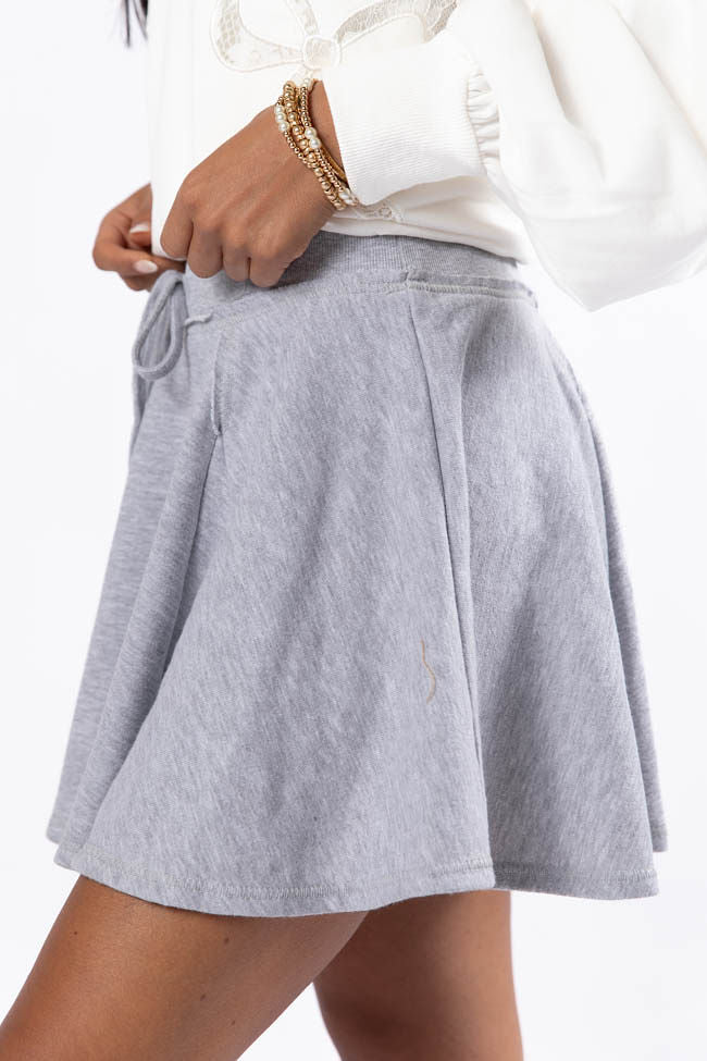 Where To Next Grey Knit Skort SALE-Sunny Prom