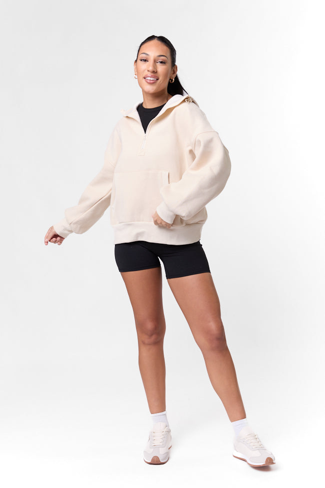 Stop and Go Stone Oversized Hooded Pullover FINAL SALE-Sunny Prom