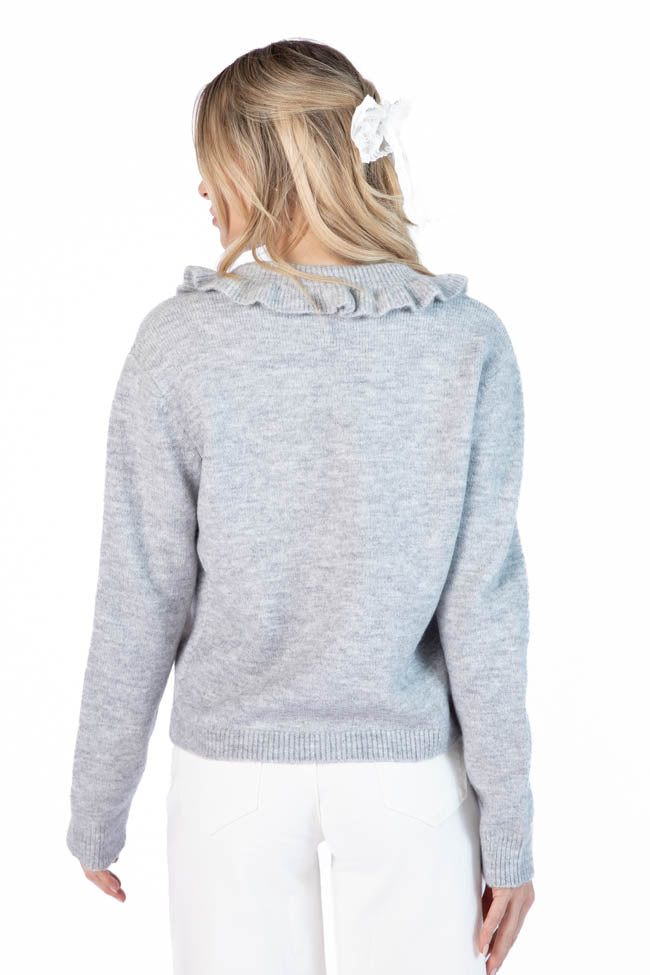 Just A Feeling Grey Collared Cardigan FINAL SALE-Sunny Prom