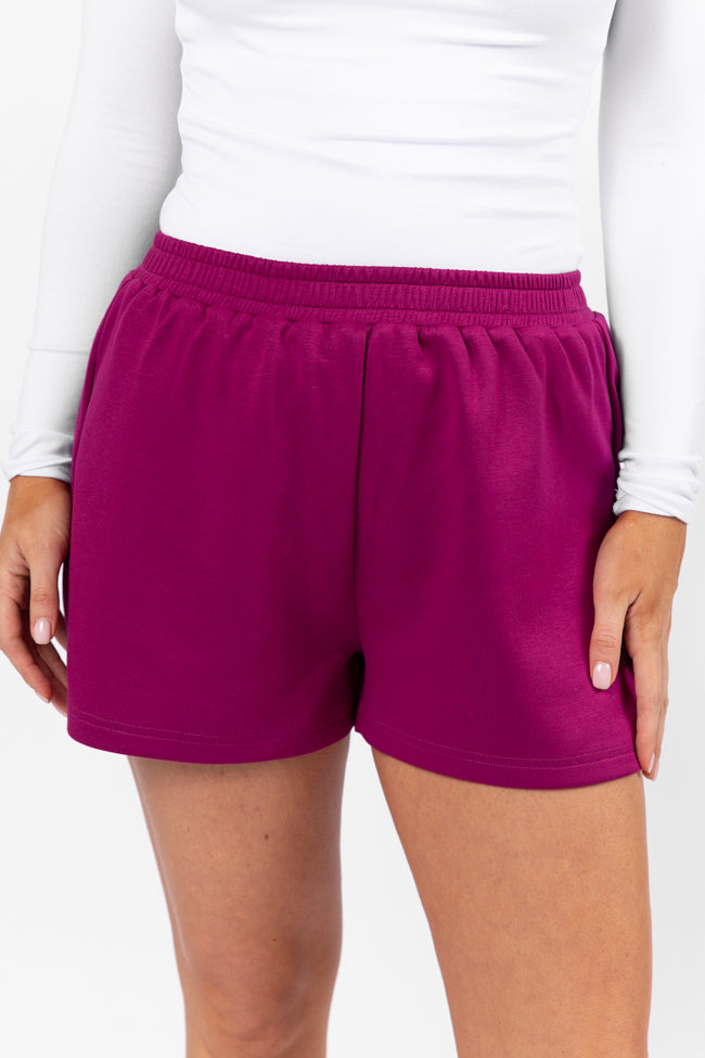 Let's Just Stay Shorts Plum FINAL SALE-Sunny Prom