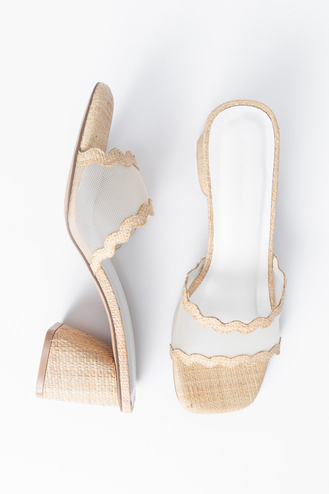 Mia Mesh Scalloped Heels FINAL SALE-Sunny Prom