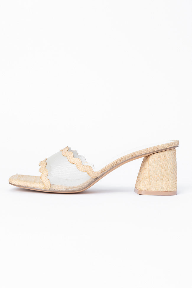 Mia Mesh Scalloped Heels FINAL SALE-Sunny Prom