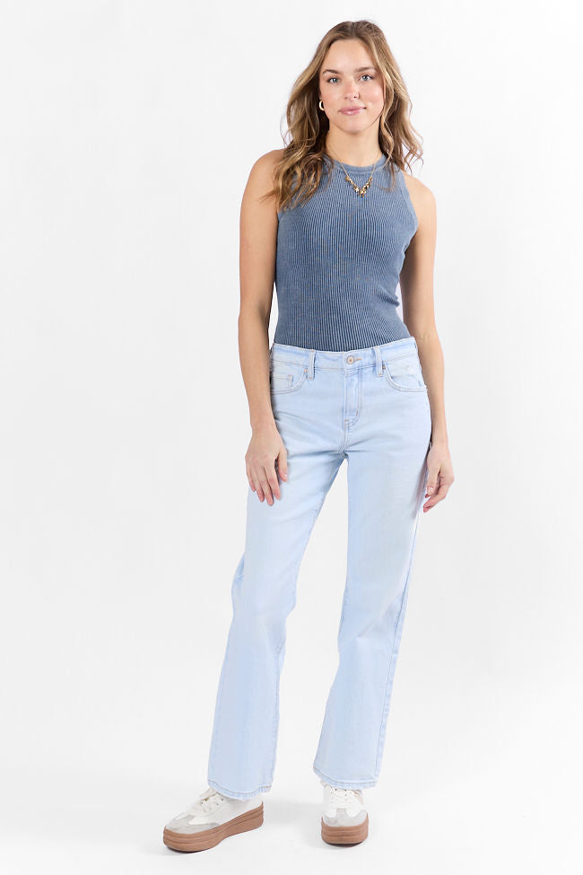 Taylor Light Wash Mid Rise Baggy Jeans FINAL SALE-Sunny Prom